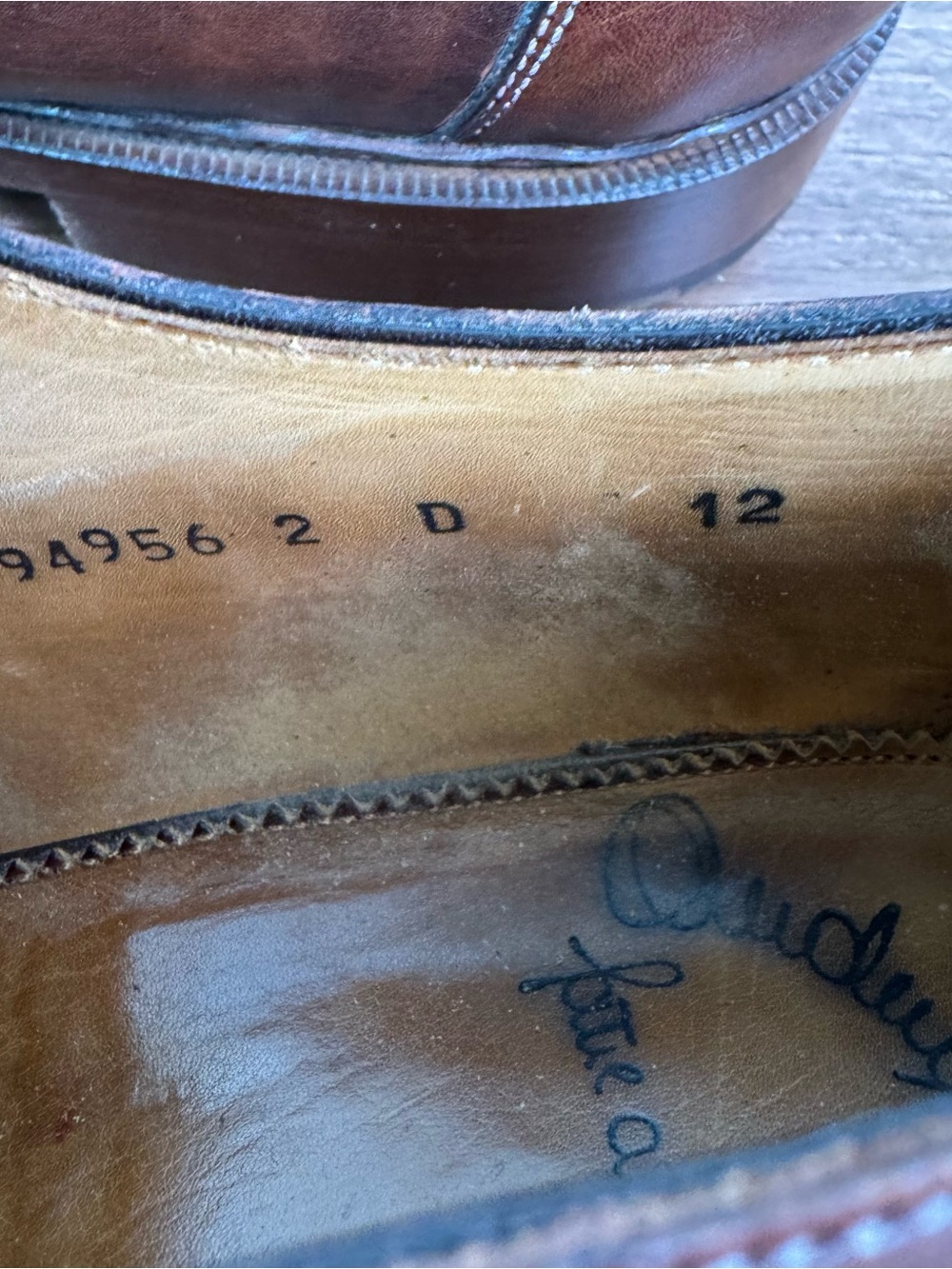 Rare Vintage Handmade Brown Leather Men’s Dress Oxfords Nordstrom 12 D - Picture 3 of 9
